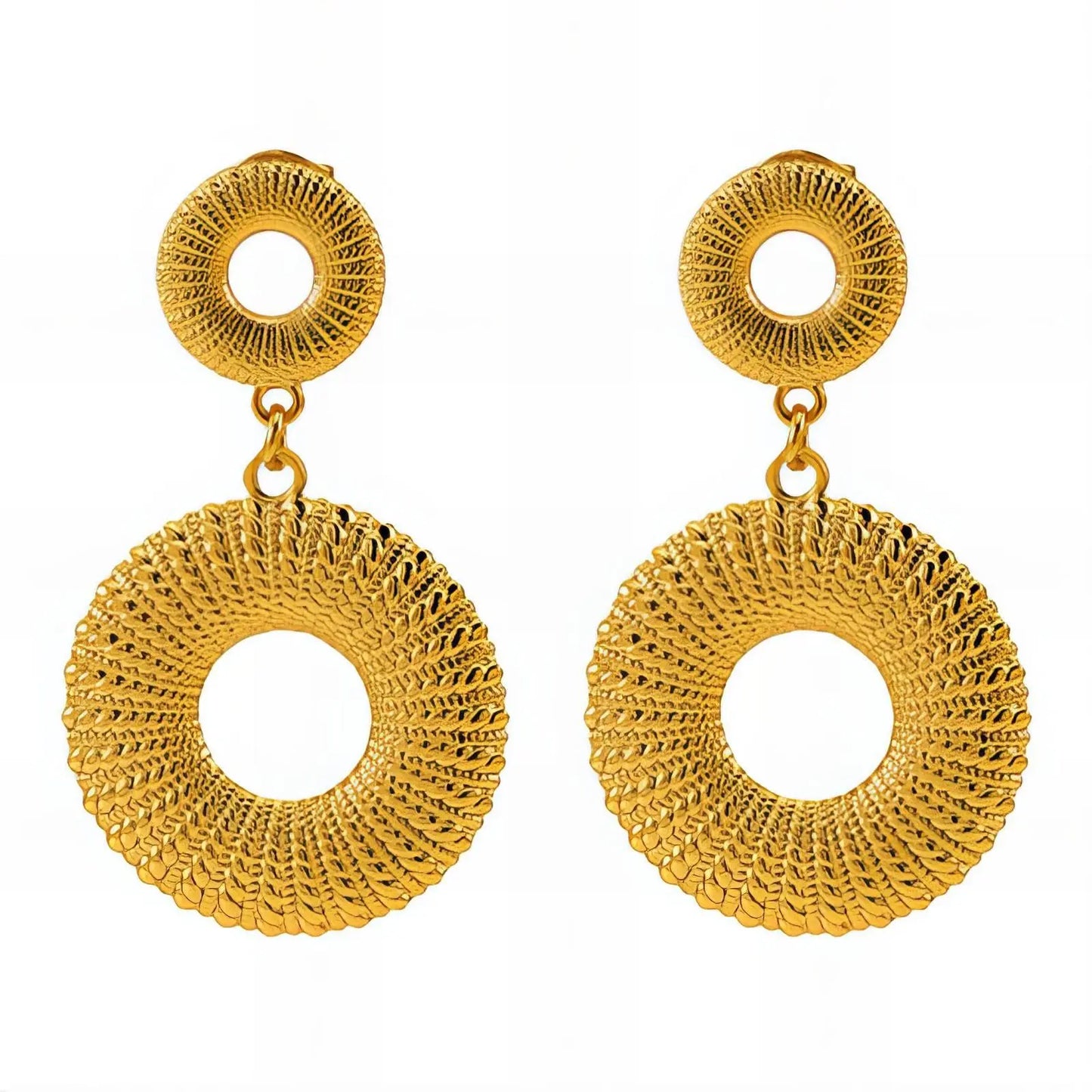 Double Hoop Earrings | 18k Gold Plated - Gbaje Jewelry