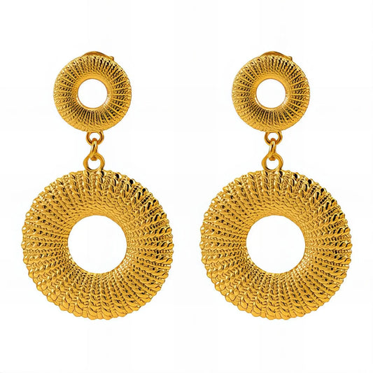 Double Hoop Earrings | 18k Gold Plated - Gbaje Jewelry