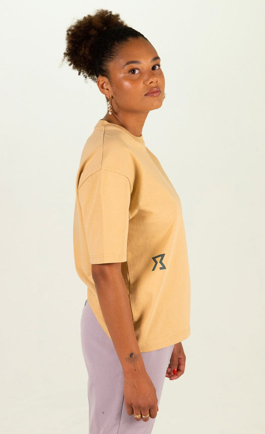 Logo Tee Desert Beige - Gbaje Jewelry