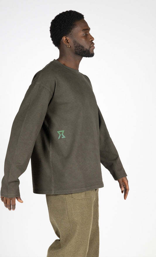 Long Sleeve Tee Forest Green - Gbaje Jewelry
