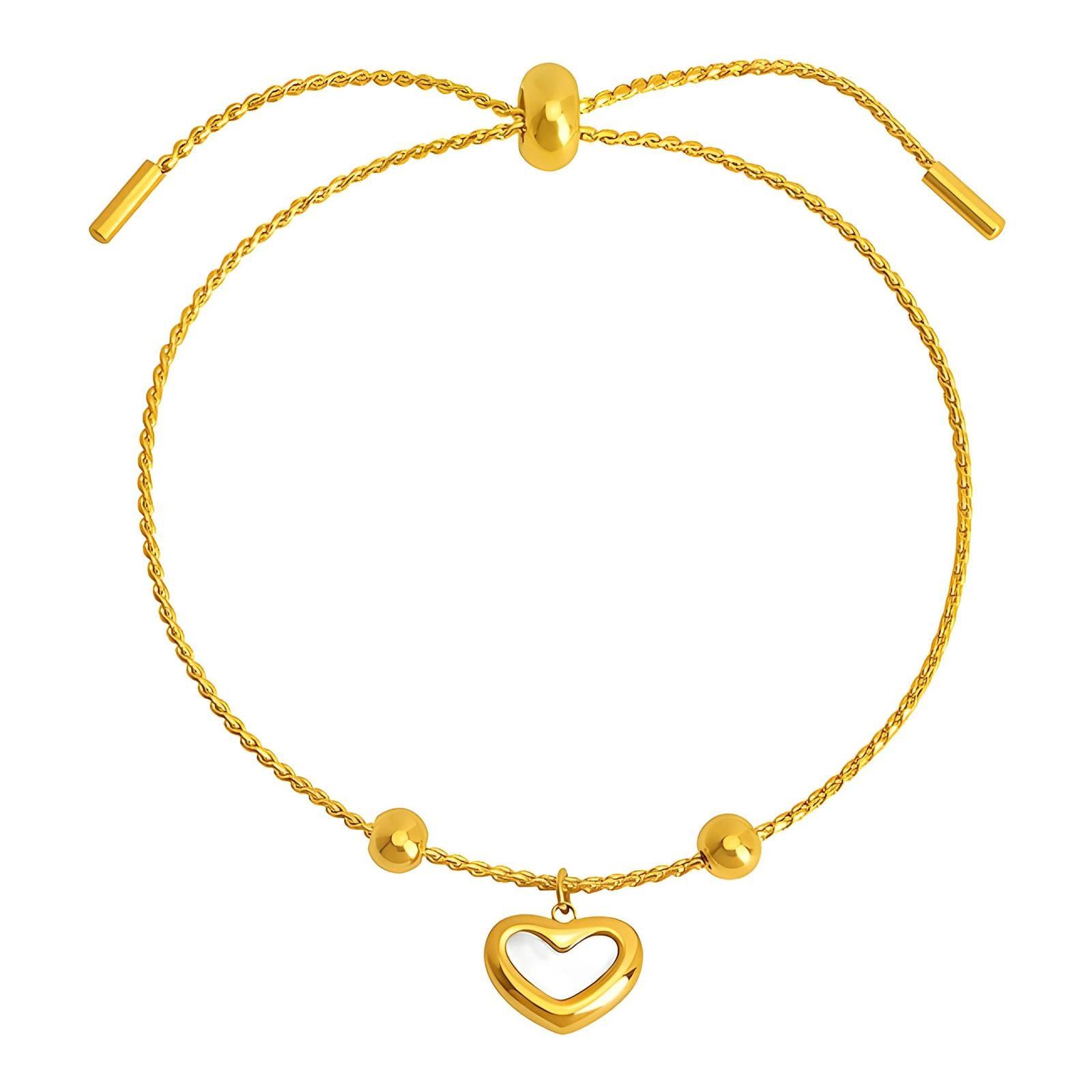 Heart Bracelet | 18k Stainless Steel Gold Plated - Gbaje Jewelry