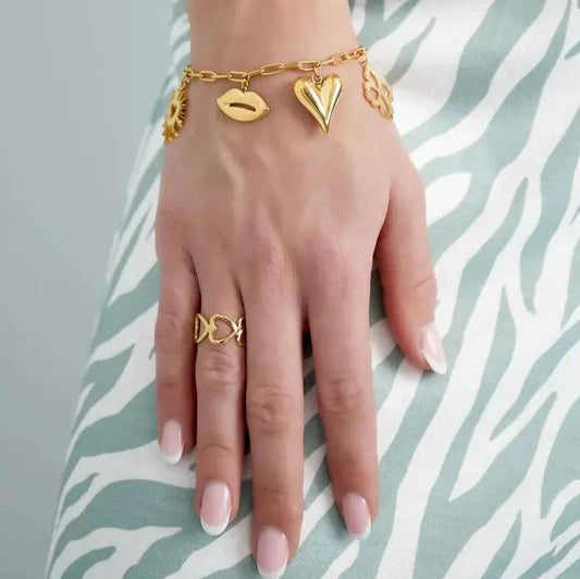 Flora Charm Bracelet - Gbaje Jewelry