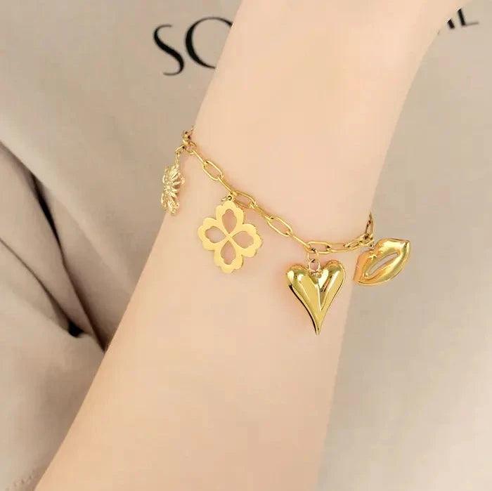 Flora Charm Bracelet - Gbaje Jewelry