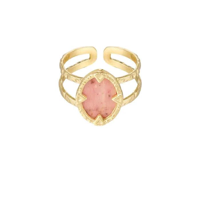 Pink Stone Ring - Gbaje Jewelry
