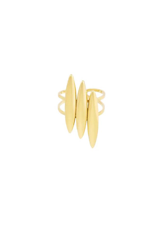 Wave Harmony Ring | Gold Plated Stylish Jewelry Piece
