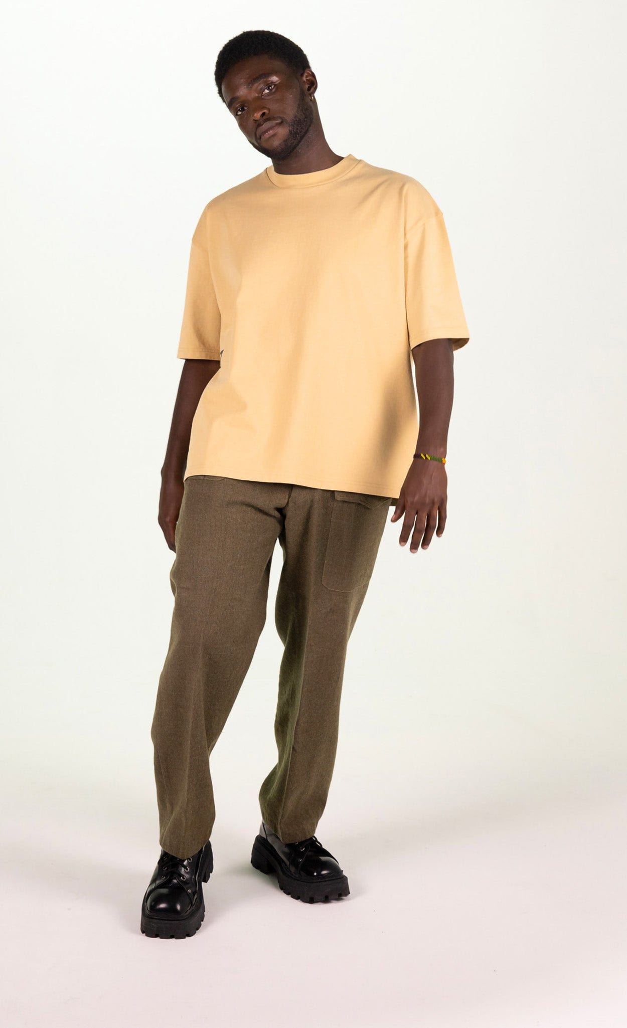 Logo Tee Desert Beige - Gbaje Jewelry