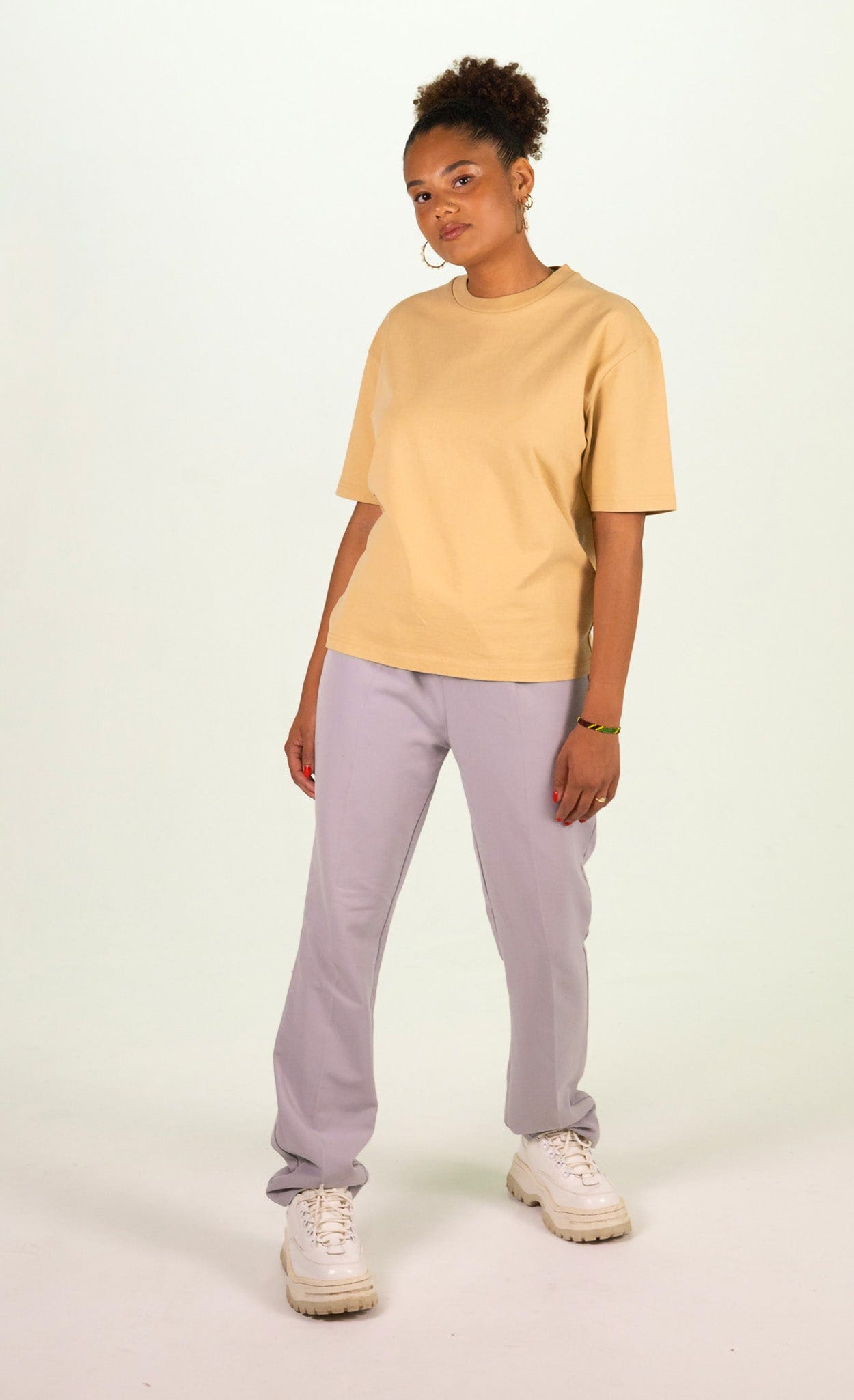 Logo Tee Desert Beige - Gbaje Jewelry