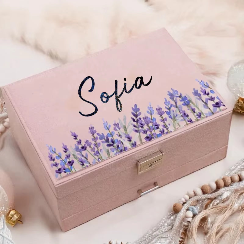 Custom Velvet Jewelry Box Womens Jewelry Box Large Jewelry Organizer Girls Jewelry Storage Box, Jewelry Display Xmas Gifts