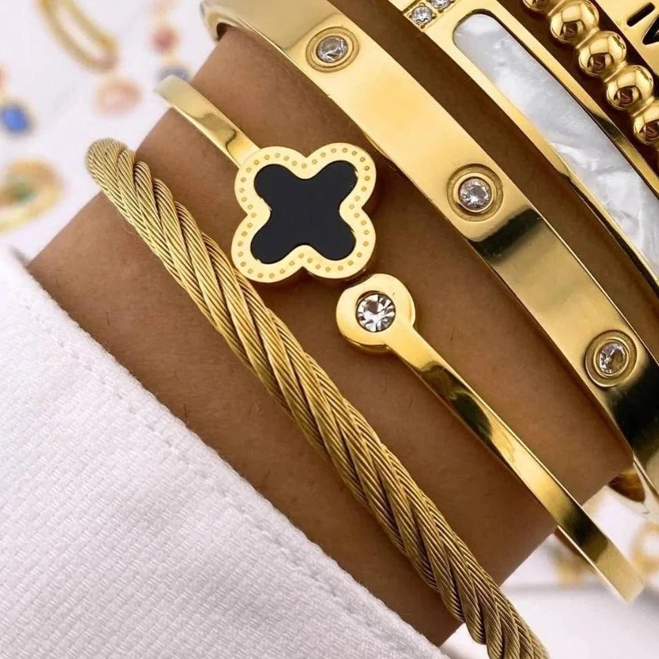 Clover Cuff Bracelet for Ladies - Gbaje Jewelry