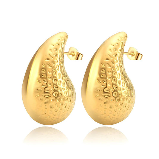 Dotted oval earrings | 18k Gold Plated - Gbaje Jewelry