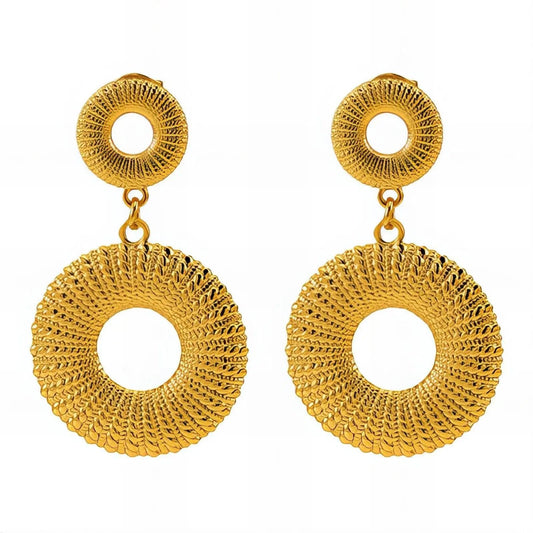 Double Hoop Earrings | 18k Gold Plated - Gbaje Jewelry