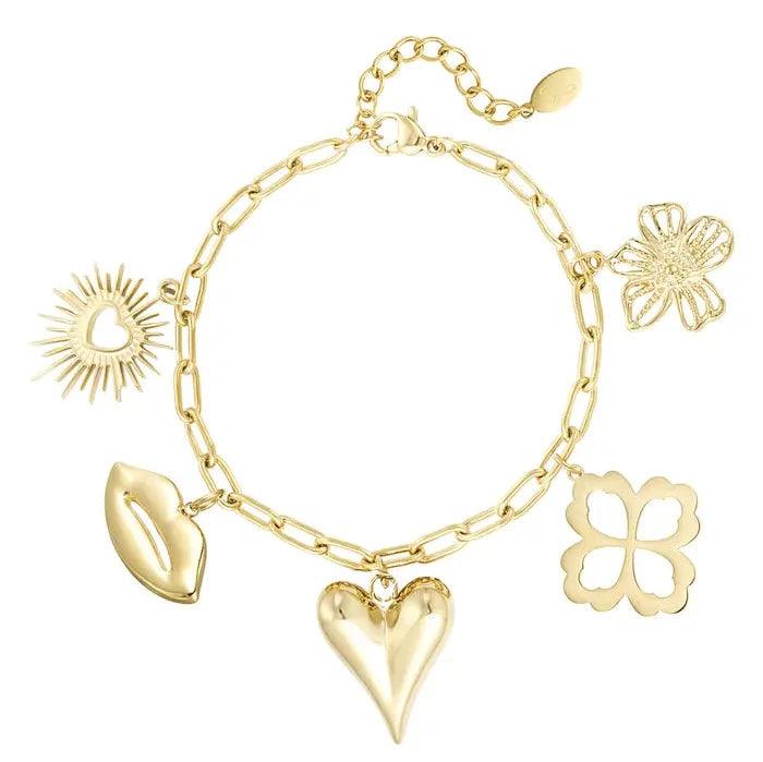 Flora Charm Bracelet - Gbaje Jewelry