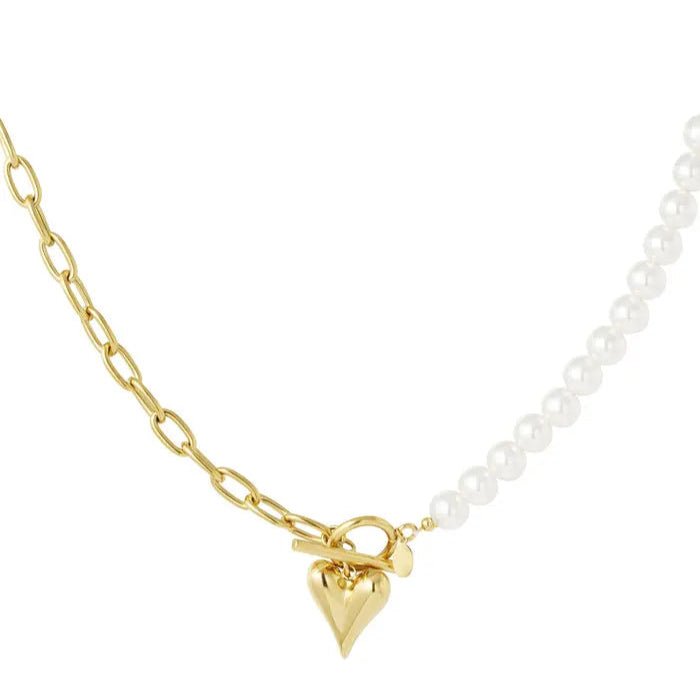 Front Clasp Pearl Chain Necklace - Gbaje Jewelry