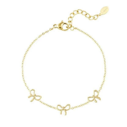Gold Bracelet with three bows - Gbaje Jewelry