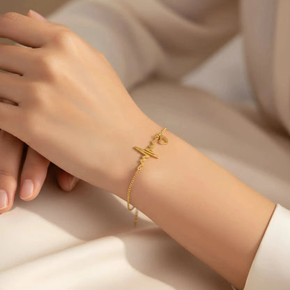 Heartbeat Bracelet for women - Gbaje Jewelry
