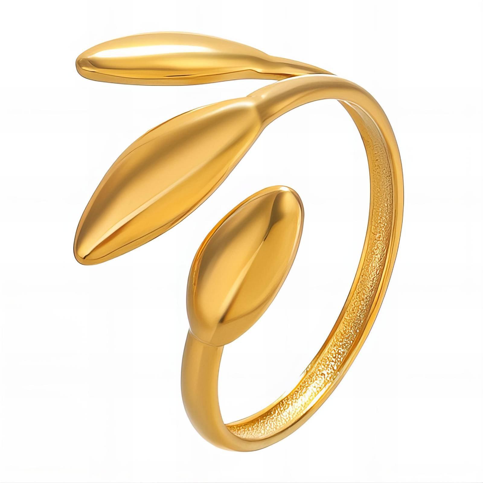 Leaf Finger Ring | 18K Gold Plated Elegant Design