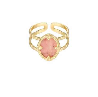 Pink Stone Ring - Gbaje Jewelry