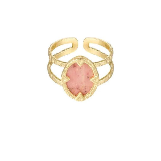 Pink Stone Ring - Gbaje Jewelry