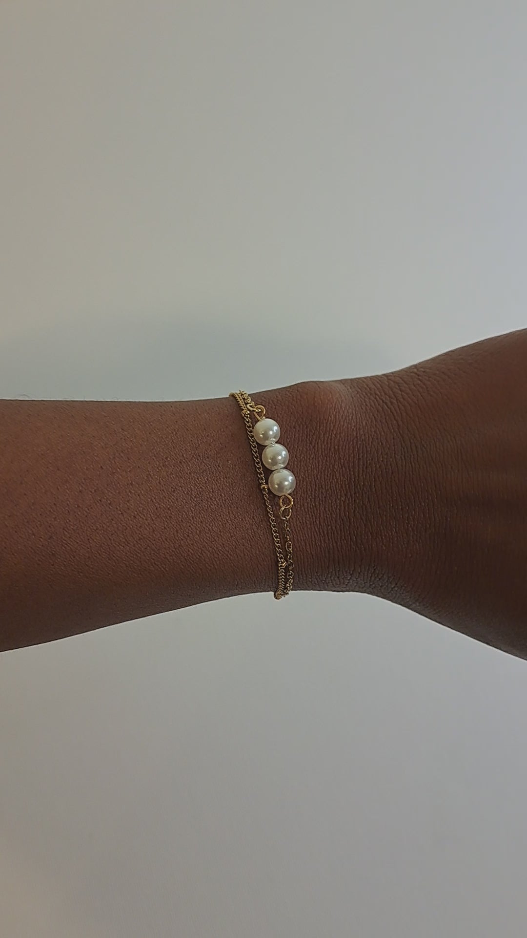 Trio Pearl Bracelet | 18K Gold Plated Waterproof Design