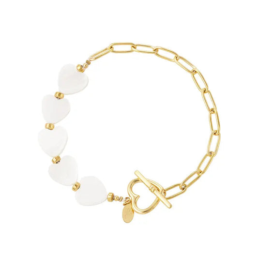 Shell Hearts Bracelet - Gbaje Jewelry