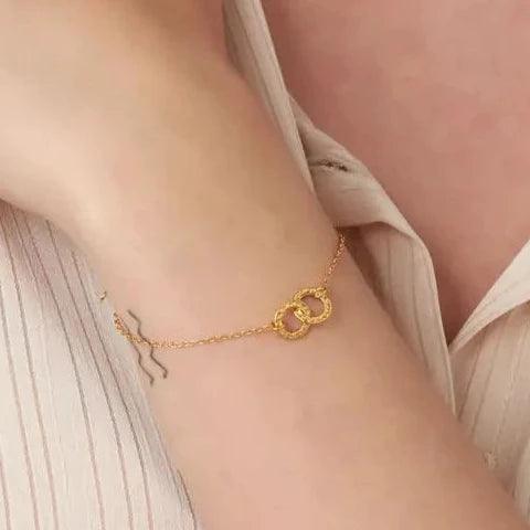 sterling silver bracelets on a woman wrist