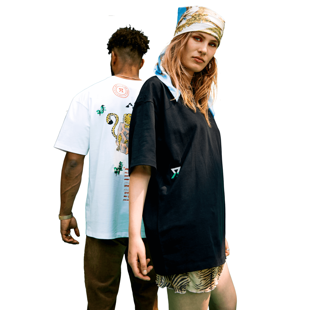 Amur Leopard Tee Black - Gbaje Jewelry